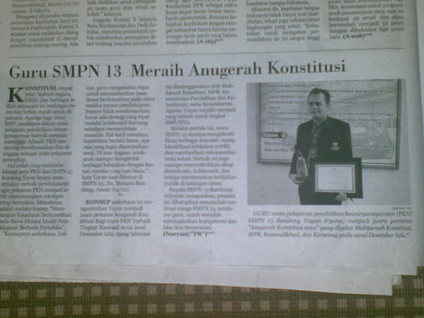 RT <a href="/DebiZahiraH/">Deb</a>: congratulation pa yayan!!! ikut bangga deeh (〃^∇^)o彡☆  <a href="/SMPN13Bdg2011/">SMPN 13'11 Bandung</a>