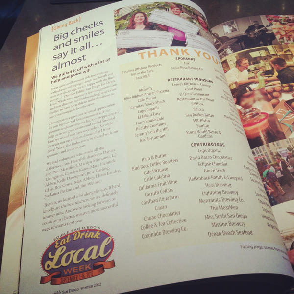 SaltboxSD's tweet photo. happy to be a part of eat and drink local week! Check out this month's @ediblesandiego vegetarian issue! http://t.co/1OX7LhnR