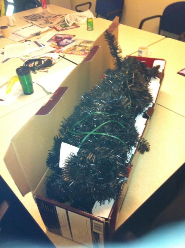 With just 9 days until #Christmas Day. Please enjoy our works Tree.
It's been like this for weeks.
 #Staffmoral