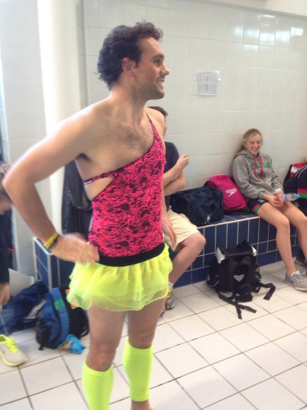 Robin looking good in the coach's relay