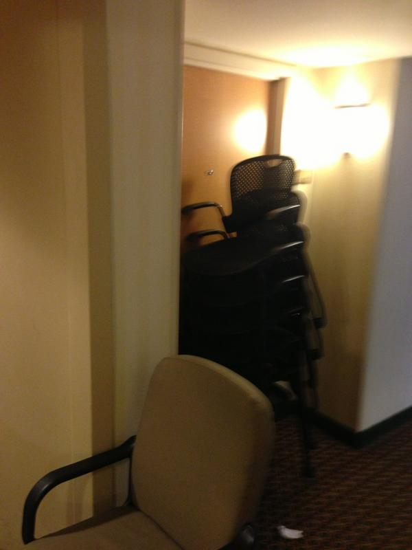 Coaching a showcase in Philly, went out for some beers and came back to this #barricade #98s