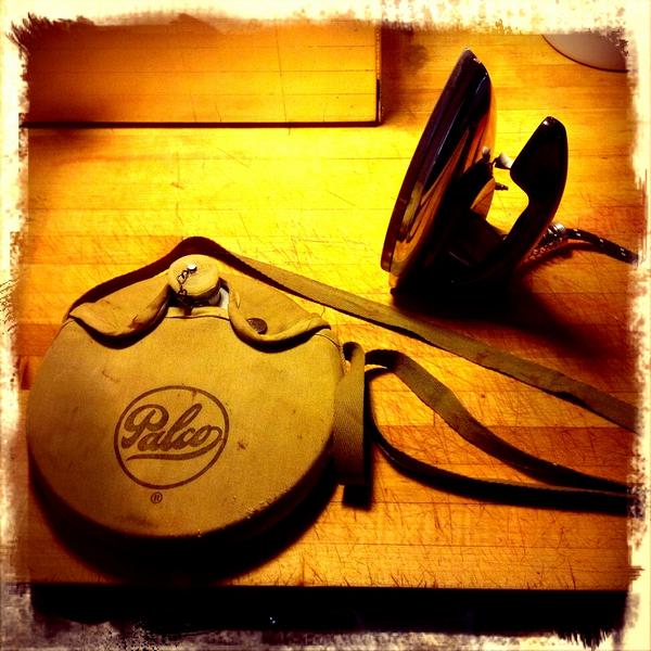 scoutout's tweet image. Ironing my canteen strap this morning. #alwayssharp