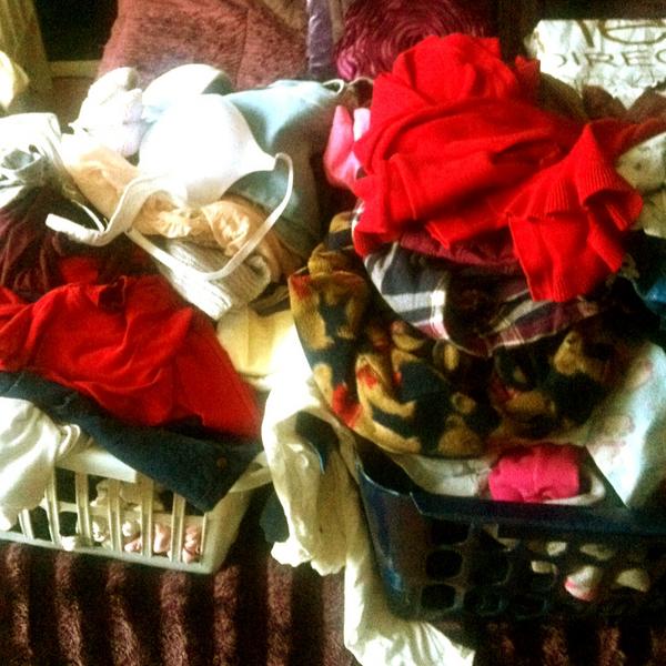 KeeleyJayee's tweet image. How can all my wardrobes + draws be full and still have this much washing to put away? #tomuchstuff #needmorestorage