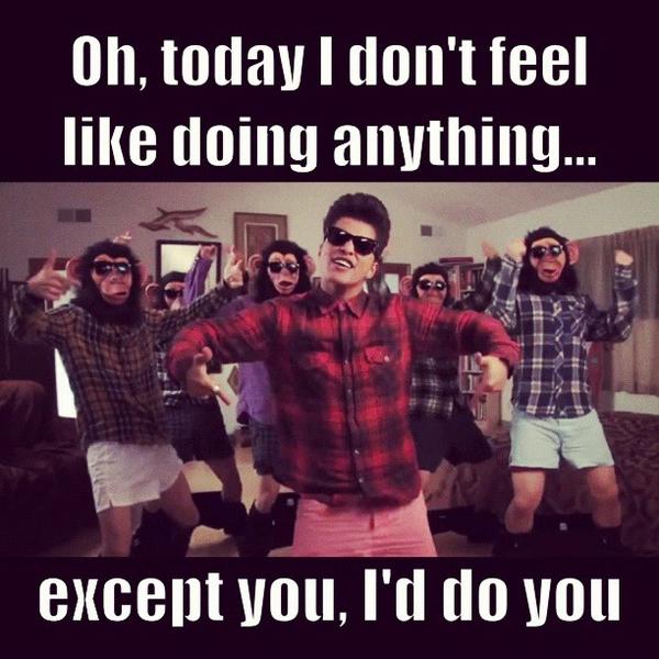 Feeling lazy on a Sunday with an exception #InstaLOLCaption #brunomars #lazysong #lockedoutofheaven #meme <a href="/brunomars/">Bruno Mars</a>