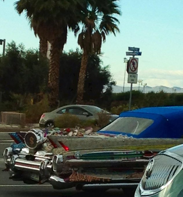 Only in my moms hometown #Barstow you'll see a car like this. Hahaha #ghetto <3 http://t.co/WDEeeLmV<a href="/tag/barstow"class="tags">#Barstow</a><a href="/tag/ghetto"class="tags"><span>#ghetto</span></a>
