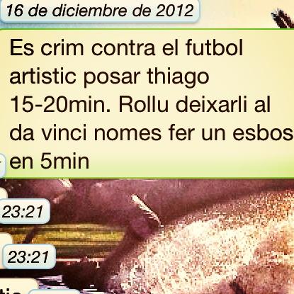 sergibesa's tweet photo. @Thi_Alcantara91 rules! #ginga (reflexió whatsapp postmatch) http://t.co/VZ8VEBYE