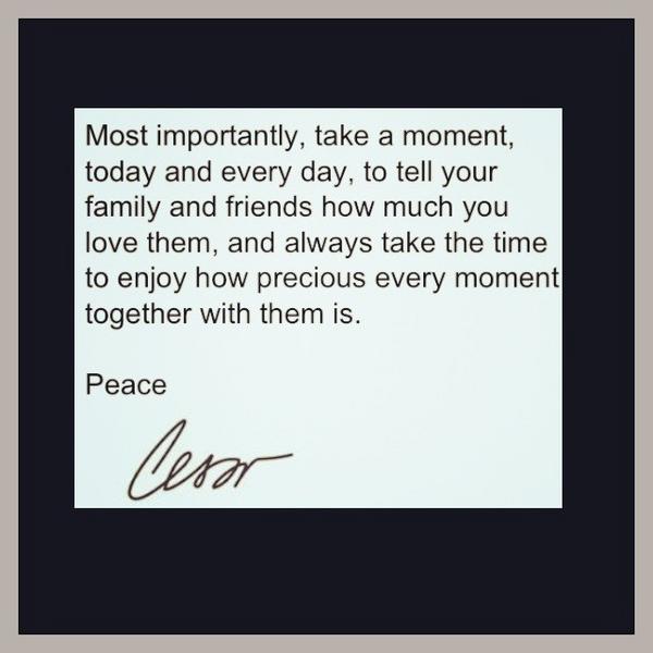 cesarmillan's tweet image. Snippet from today's newsletter. #family #love #peace