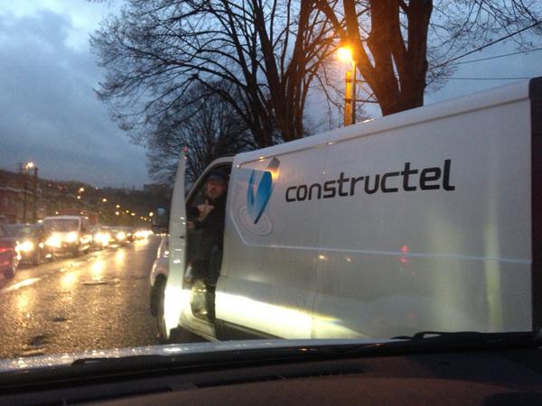 Juist een aardig stukje verkeersagressie meegemaakt. Kent iemand Constructel?