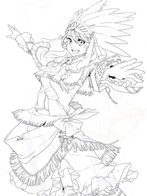 結局今日はここまでしか線画描けなかったです!次はいつ続きできるかな、とりあえず、どうぶつの森やって寝る。早いけどおやすみなさい! 