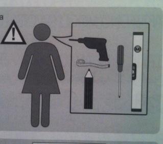 Bunstropple's tweet image. At start of assembly instructions: a warning that women should not be allowed near tools!