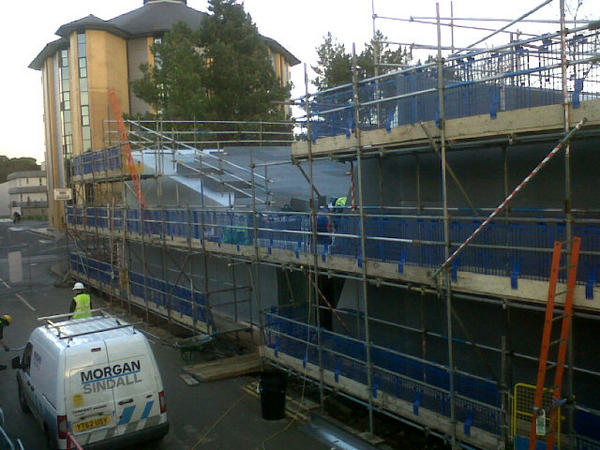 Another 1 to watch. #Passivhaus studio for AUCB by Morgan Sindall. Finished foundations a mth ago. Already 0.45ach.