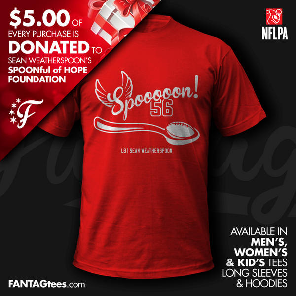 FantagTees's tweet image. @falconpress Check the Official #Seanweatherspoon #charity #tshirt! $5/shirt to Sean's foundation give.spreadshirt.com
