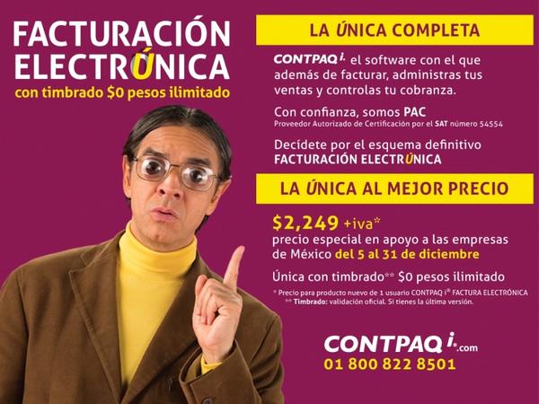 CONTPAQi's tweet image. CONTPAQ i la ÚNICA al mejor precio, la ÚNICA más completa. :D