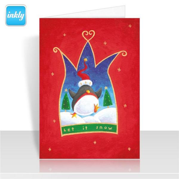 CardCub's tweet image. Only a few days left of the Inkly #Christmas countdown. Beautifully #festive illustration by Peter Adderley