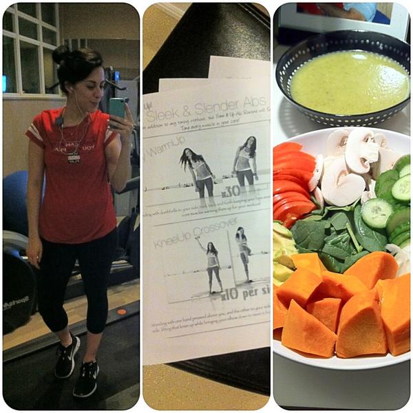 rebeccaTIU's tweet image. 30 min run/Sleek &amp;amp; Slender Abs/broccoli soup &amp;amp; salad. Capping off day one of #MembersChallenge! @ToneItUp
