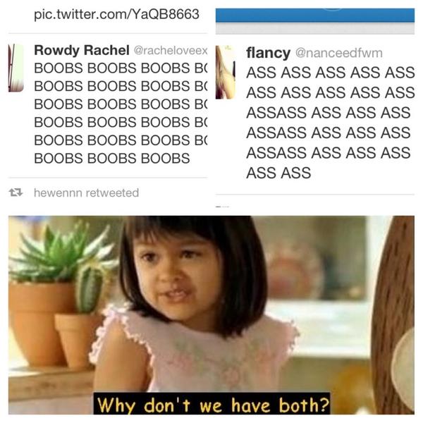 cozdogzz's tweet image. @racheloveexo @nanceedfwm #whynothaveboth