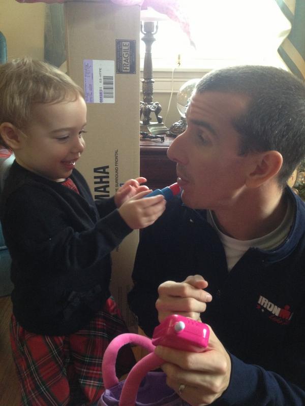 amybparent's tweet photo. @PMikuszewski best uncle ever!! But maybe red isn't your color... http://t.co/myPyiV8e