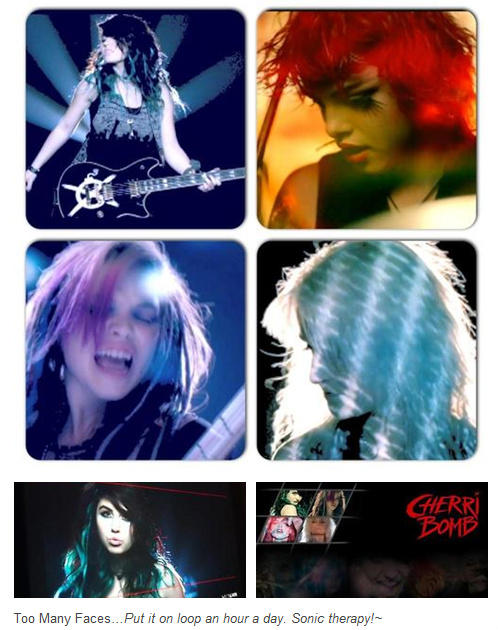 HeyVioletMX's tweet image. The coolest thing about this @cherribombband mosaic from the #TooManyFaces video (by @RNSCOM) are the instructions! \m/