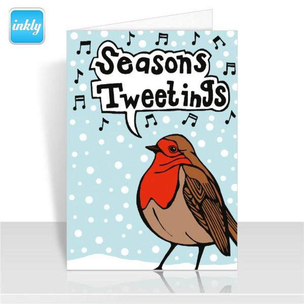 CardCubDesign's tweet image. Seasons Tweetings! Very suitable #Christmas card by Amelia Smith... tweet tweet!