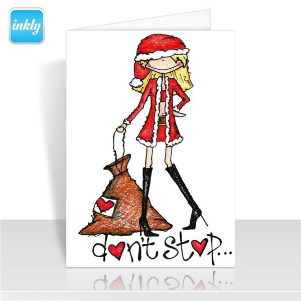 CardCub's tweet image. Sexy Mrs Claus hand drawn by Billie Dillon @billiedillon