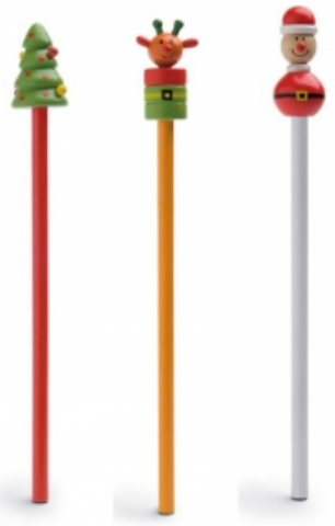 programabrindes's tweet image. Três divertidos e muito giros lapís com boneco para as suas campanhas de Natal 2012 - tinyurl.com/9y246vx