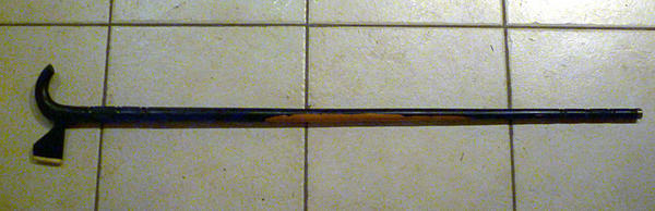 TheProfRobin's tweet image. 2nd pressie was from Nigerian son of chief/king who gave me ivory stick "Bring (African) woman to heel! #nottested