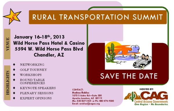 CAAGCentral's tweet photo. 14th Rural Arizona Transportation Summit - January 16-18 Chandler, AZ. Details at http://t.co/N3k4CqYv http://t.co/RwqPw9t4