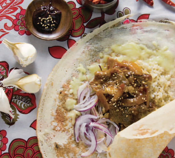 246_WCF_MAY's tweet image. こんにちは、246Common WIRED CAFE&amp;lt;&amp;gt;FITのカズマです！冬のスペシャルDOSA"コリアンプルコギ"絶賛販売中！甘辛プルコギにチーズと発芽玄米が入ったボリュームのある一品、ぜひお試し下さい。テイクアウトもOKですよー！