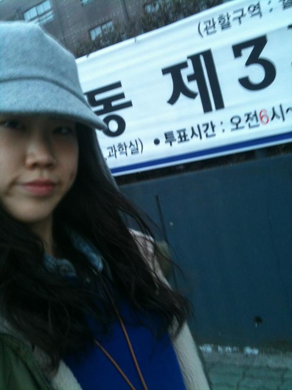 goodchorog's tweet photo. @dfactorian 급하게올리느라고ㅠㅠㅋㅋ 월계2동 아침7시30분투표하고 알바하러뛰어갔습니당당!! 오늘마무리눈 26년 으로?! http://t.co/jn3qTvDB