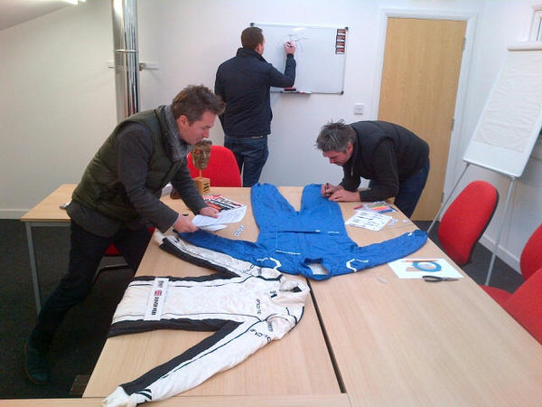 The Mono crew hard at work making the new <a href="/DiscoverMono/">BAC</a> <a href="/FreeMUK/">FreeM UK</a> suit for 2013! #designersAndTheirToys