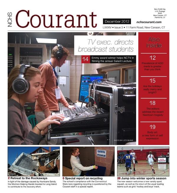 #sneakpeek of TOMORROW'S December issue of the <a href="/NCHSCourant/">NCHS Courant</a> featuring <a href="/jhow1257/">Jack Howard</a> and <a href="/spindelli/">JULIE</a> #WeHaveIssues