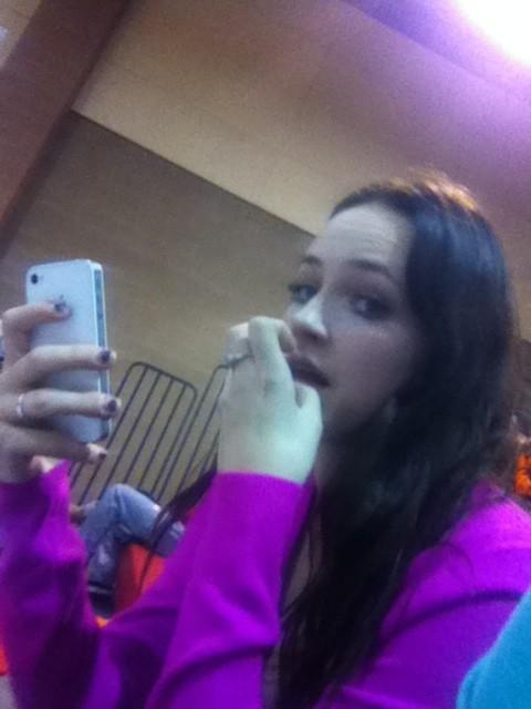 mikedkot's tweet image. Wearing neon to the neon game...  #bleedingred @maggggss