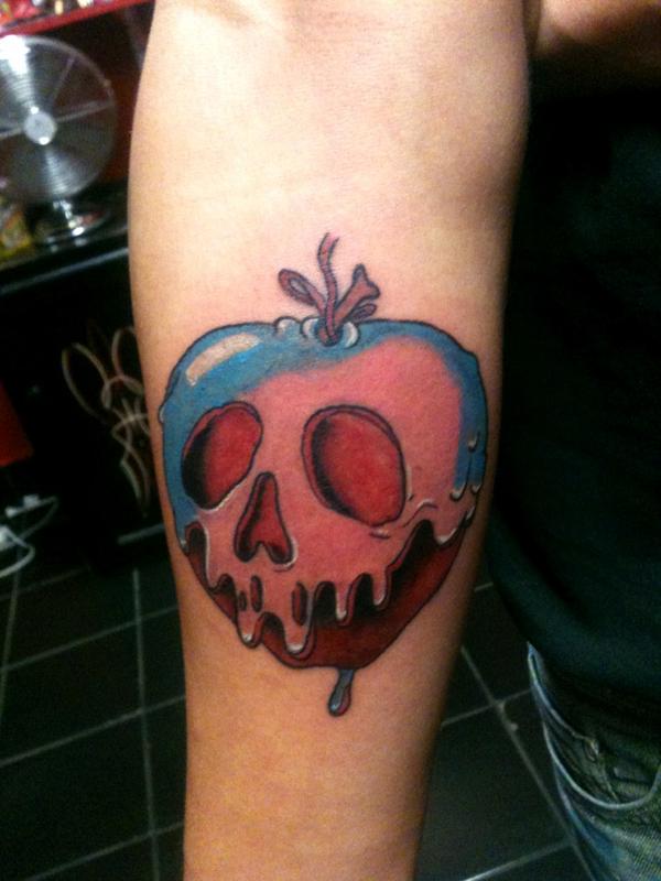 Snow White Poison Apple Tattoo by Roxie J  YouTube