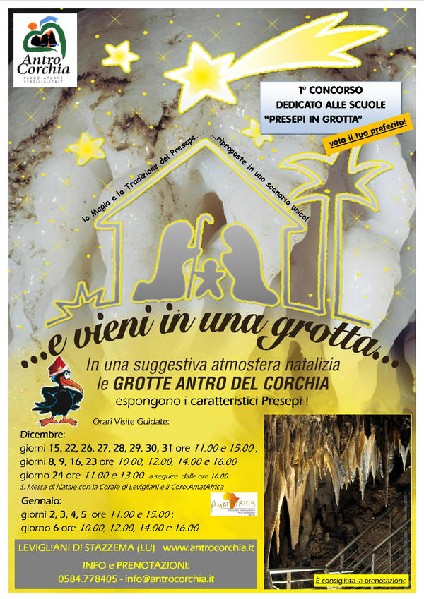 AntrodelCorchia's tweet photo. A Natale..e vieni in una grotta!! 
L' Antro del Corchia espone i suoi migliori presepi!Sarai TU a VOTARE il vincitore!! http://t.co/RIlXhEMJ