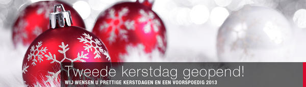 Tweede #kerstdag zijn wij geopend! 
(maandag 24 &amp; 31 december zijn wij gesloten)