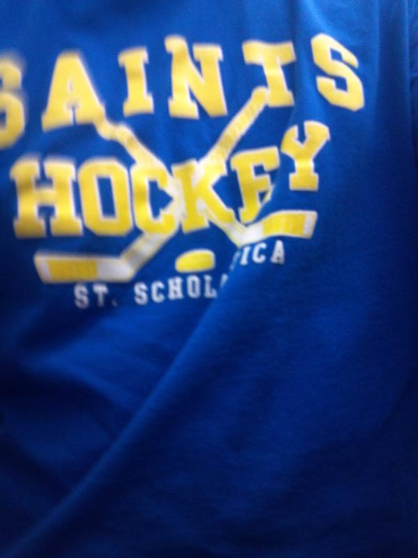 Sharkfan20's tweet image. Repping my school at work. #csssaints#balling