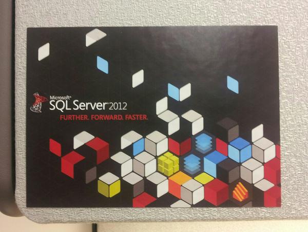 SQLServer's tweet image. Great idea! RT @SlocumMatt Oh yeah! #sql2012 stickers. I'm thinking I should wallpaper my cube! #sqlserver