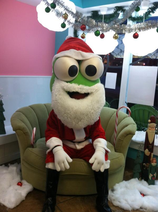 Come see Santa Frog at the CaryTown Store!! #RVA #ribbitribbit #sweetfrog