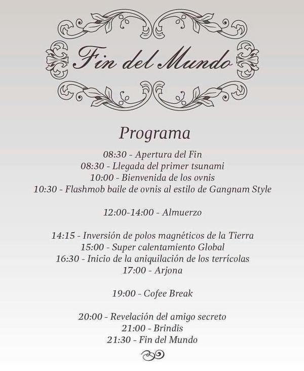 MTOLEDOags's tweet photo. jajaja q tal con el programa para el fin del mundo http://t.co/pPmO0JEM