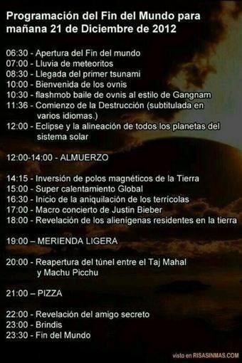 josecorbacho's tweet photo. Vale, vale... Ahora me ha llegado el horario para el día de hoy.
#FelizFinDelMundo http://t.co/gP1dkpv0