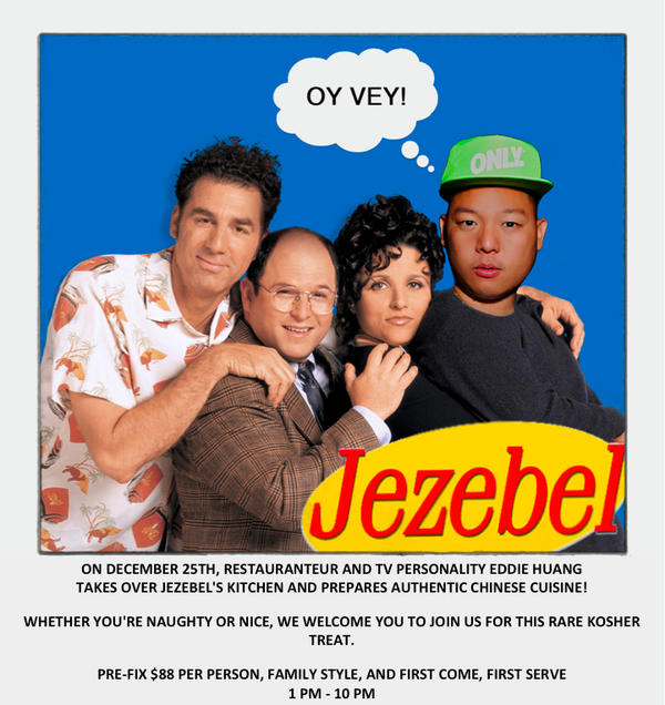 MrEddieHuang's tweet photo. Don't forget... Kosher Chinese Christmas @jezebelsoho http://t.co/731kKZkR