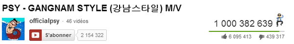 srfc49's tweet image. #OneMilliard #GangnamStyle