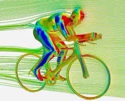 fredgrappe's tweet photo. Aéro. Résultat d'une étude CFD pour mieux comprendre les effets de l'air sur le système cycliste-vélo... Très complexe http://t.co/Tt5kAM0T