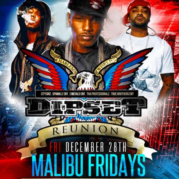 CitySinz1's tweet photo. FRI DEC28TH @ CLUB MALIBU "DIPSET REUNION" @jimjonescapo @Mr_Camron @thejuelzsantana MUSIC BY @DJNAIM GET YOUR TIX NOW http://t.co/mIlFQftG
