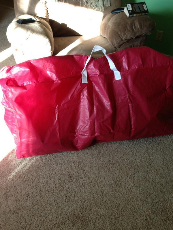 swanson21's tweet image. Best purchase today. #artificialtreebag Christmas is over around here!