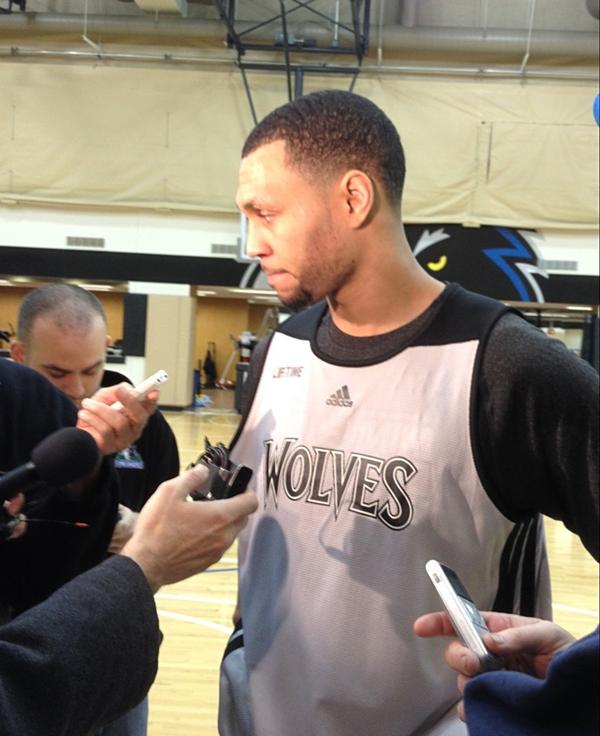 Timberwolves's tweet image. Brandon Roy was back at #Twolves practice today, said he felt no pain in his knee.