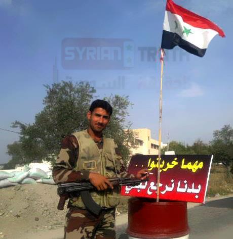 ProSyriana's tweet image. "Whatever you destroy, we'll just rebuild" the Syrian Arab Army. #Syria #FSACrimes #RealSyria