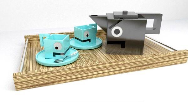 SedonaTea's tweet image. This tea set has attitude!