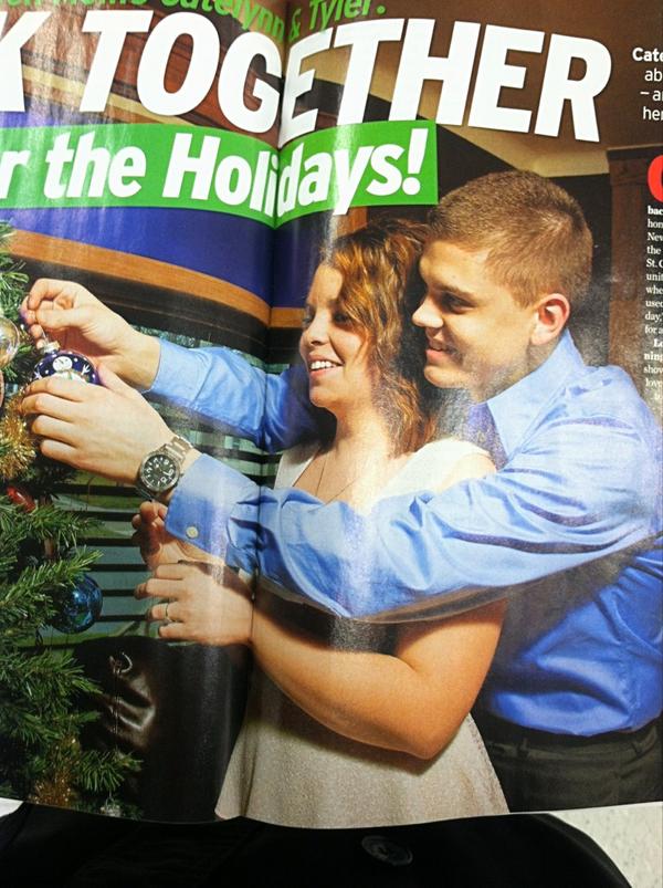 dawnmbaker's tweet image. Together 4 the holidays, the best Christmas present ever! In Touch Magazine @CatelynnLowell @TylerBaltierra #cmaslove