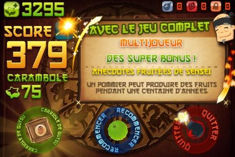 Je viens juste de trancher 379 fruits en mode Classique de Fruit Ninja sur iPhone bit.ly/NVOMI2